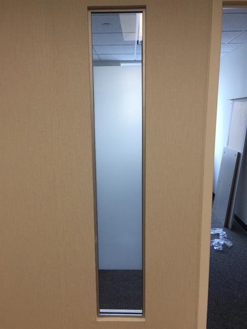 ETCHED FROSTED GLASS PRIVACY PANEL INSTALLED IN ACCOUNTING AND LAW FIRMS JERICHO GARDEN CITY, LAKE SUCCESS, MINOELA, GREAT NECK, NEW HYDE PARK, WESTBU