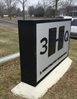 FABRICATED ALUMINUM GROUND SIGN WITH CUSTOM ALUMINUM LOGO MELVILLE HOLTSVILLE PATCHOUGE MEDFORD BAY PORT