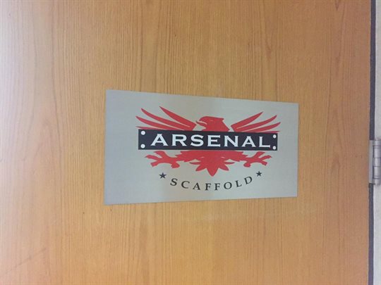 door sign aluminum with digital direct print graphics